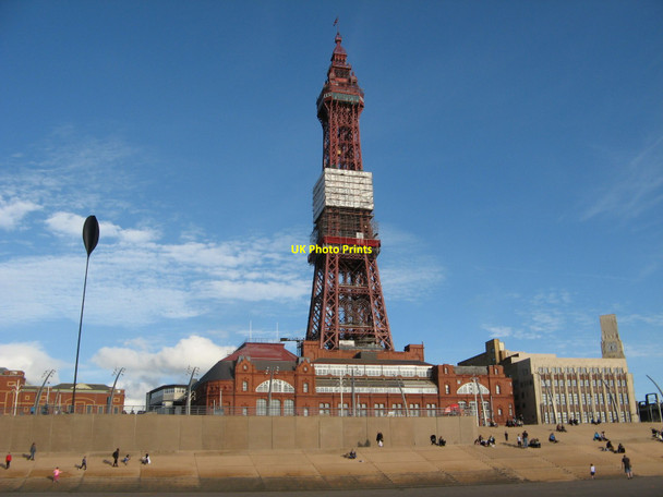 Photo 6"x4" Blackpool Tower from the Beach Blackpool\/SD3136 c2014