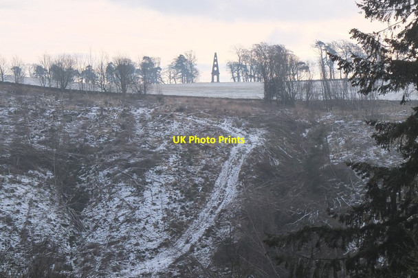 Photo 6"x4" Allan Ramsay's monument from Penicuik Estate Penicuik c2015