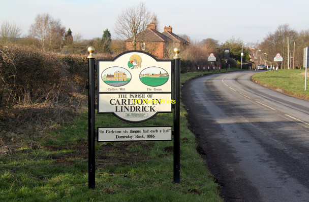 Photo 6"x4" Carlton in Lindrick village sign Carlton in Lindrick c2015