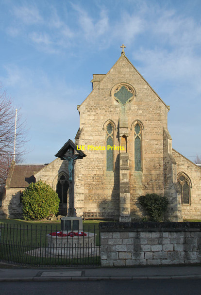 Photo 6"x4" St. Luke's Church and the war memorial Shireoaks\/SK5580 c2015