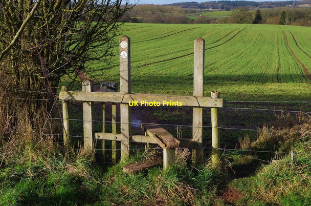 Photo 6"x4" North Worcestershire Path - stile between fields, near Caunsall, Worcs Stourbridge c2015