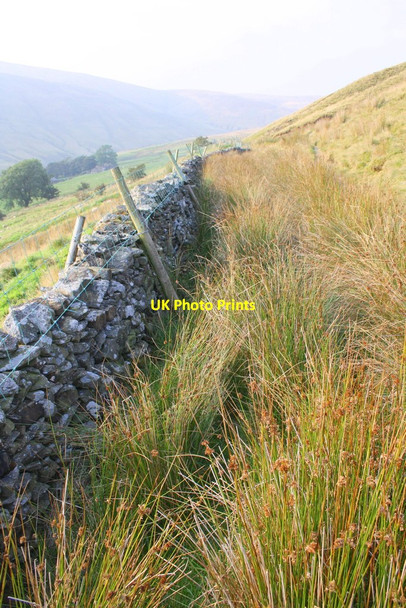 Photo 6"x4" Wall and footpath on western flank of Wandale Hill Fell End\/SD7298 c2014