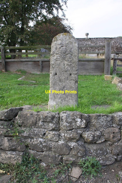 Photo 6"x4" Stone on north side of A684 at Akebar Finghall c2014