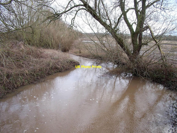 Photo 6"x4" Egginton Brook in winter Clay Mills c2015