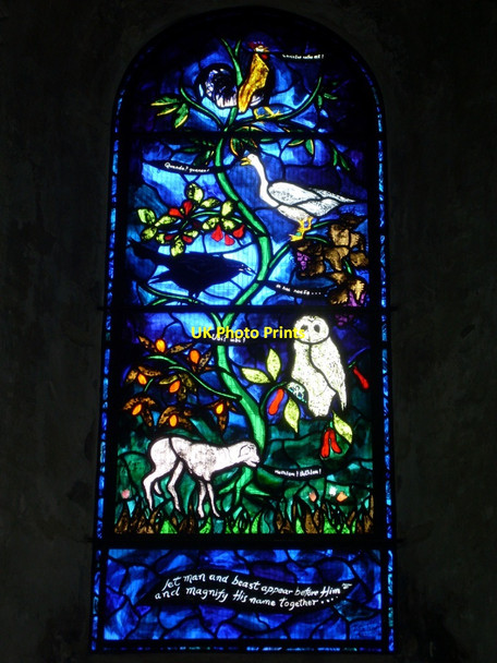 Photo 6"x4" Stained Glass Window inside the Church of St Mary the Virgin, Iffley (2) Iffley c2014