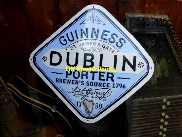 Photo 6"x4" Guinness Porter plaque, McCann's Pub Omagh c2015