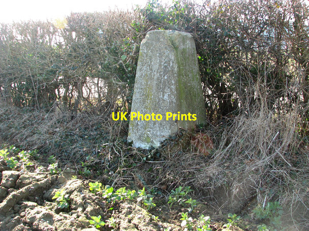 Photo 6"x4" Triangulation pillar beside Potash Lane Penny's Green c2015
