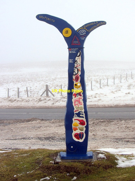 Photo 6"x4" Coast to Coast marker, Hartside Gamblesby Fell c2015