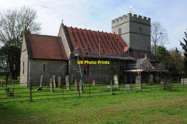 Photo 6"x4" Retiling Earl's Croome church Baughton c2013