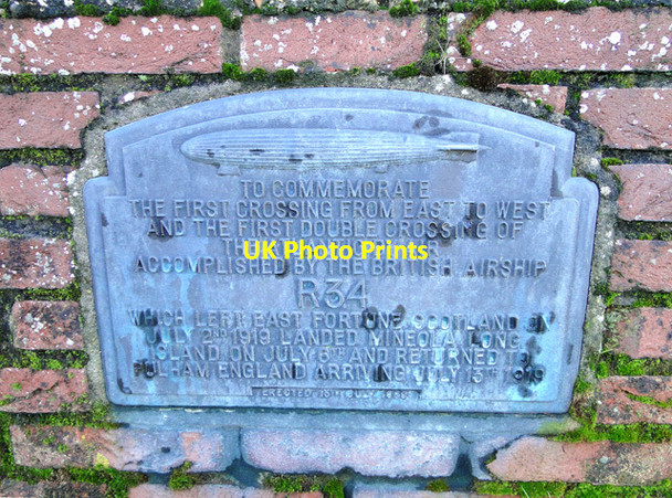 Photo 6"x4" Pulham St. Mary village sign plaque Pulham St Mary c2015