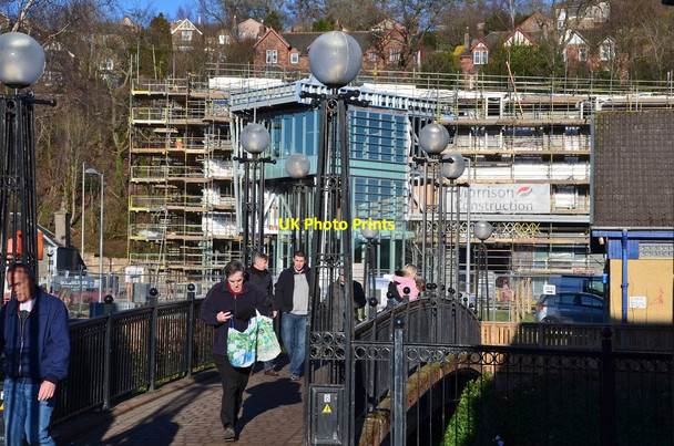 Photo 6"x4" Footbridge and Transport Interchange, Galashiels Galashiels c2015