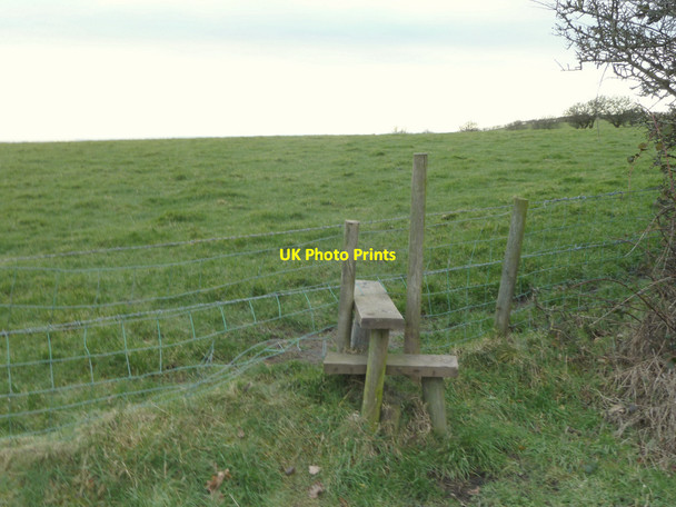 Photo 6"x4" Stile on path at Whittlefold, Wrightington High Moor\/SD5011 c2015