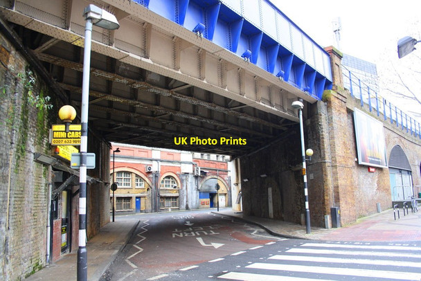 Photo 6"x4" Railway bridge at junction of Mepham Street and Waterloo Road London c2015
