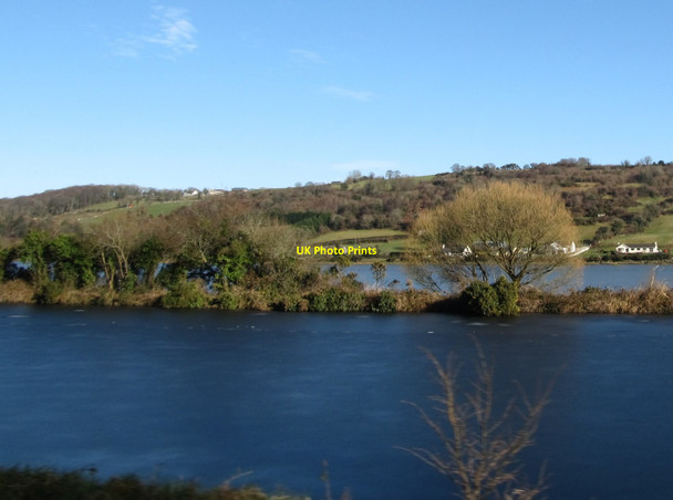 Photo 6"x4" View over canal and river towards houses north of Green Island Burren c2015