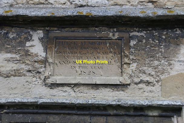 Photo 6"x4" Plaque on the Almshouses Burford\/SP2512 c2015
