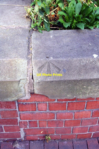 Photo 6"x4" Benchmark on Sackville Gardens wall Manchester c2014