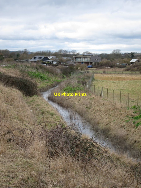Photo 6"x4" Drainage ditch at Winchelsea Beach Winchelsea Beach c2015