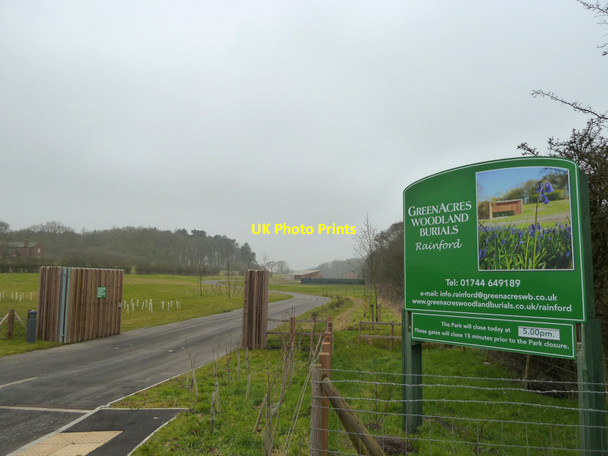 Photo 6"x4" Entrance to Greenacres Woodland Burials Moss Side\/SJ4497 c2015