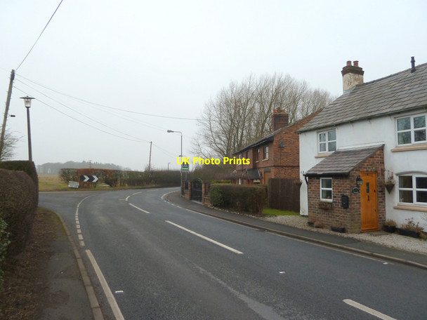 Photo 6"x4" Houses at junction of Mossborough Hall Lane and B5203 Blind Foot Road Moss Side\/SJ4497 c2015