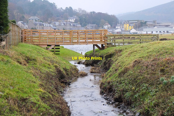 Photo 6"x4" Footbridge near the Tweed at Walkerburn Innerleithen c2015