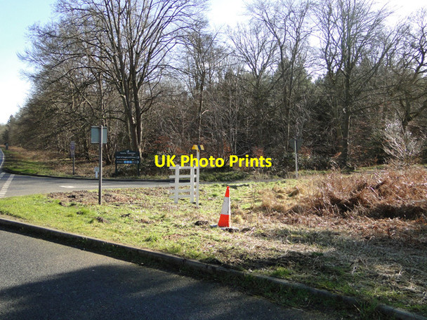 Photo 6"x4" Road junction at Lyndford Point Lynford c2015