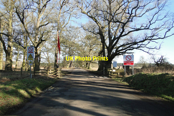 Photo 6"x4" Entrance to the firing range West Tofts\/TL8392 c2015