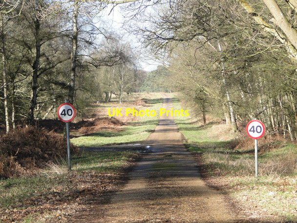 Photo 6"x4" Speed limit through Blackrabbit Warren Tottington\/TL8995 c2015