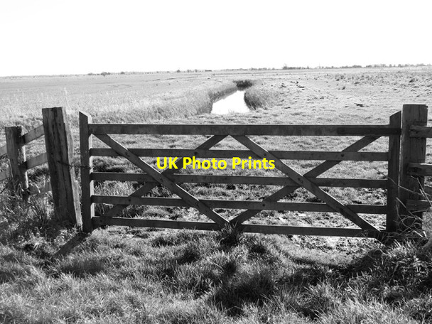 Photo 6"x4" Drainage ditch in the marshes Tunstall\/TG4107 c2015