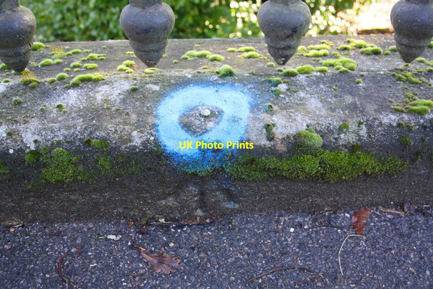 Photo 6"x4" Benchmark on Chertsey Road Bridge Woking c2015
