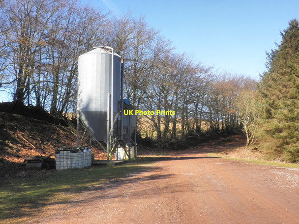 Photo 6"x4" Grain silo, above Elworthy Combe Ashbeer c2015