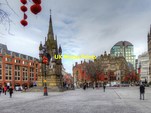 Photo 6"x4" Albert Memorial and Albert Square, Manchester Manchester c2015