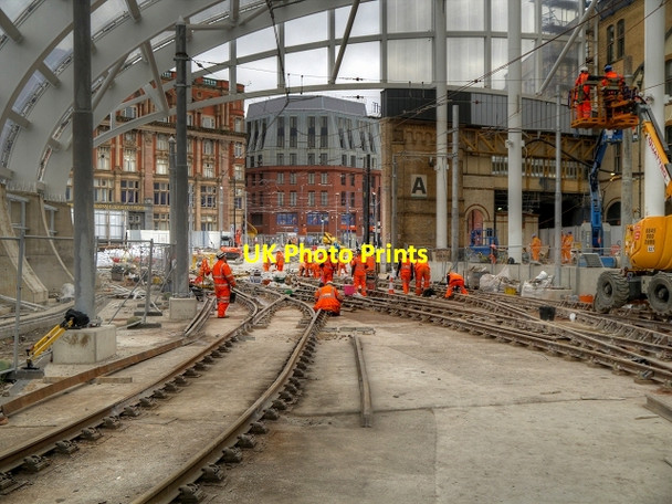 Photo 6"x4" Metrolink Track Laying at Victoria Station Manchester c2015