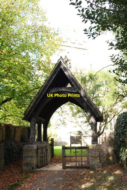 Photo 6"x4" St Kenelm's Church lychgate Church Enstone c2014