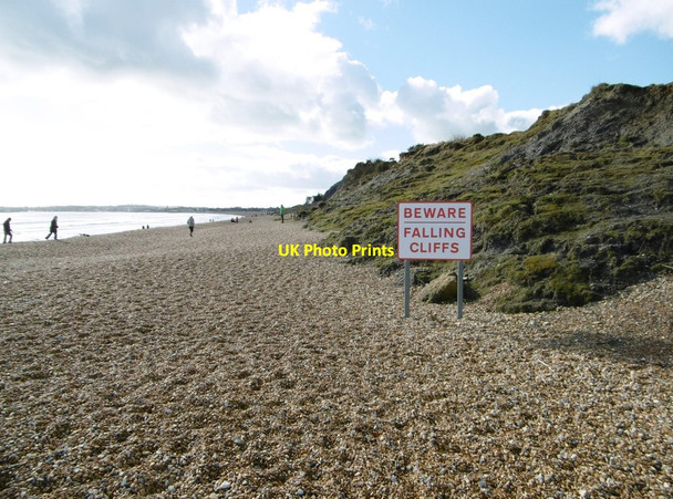 Photo 6"x4" Overcombe, warning notice Overcombe c2015