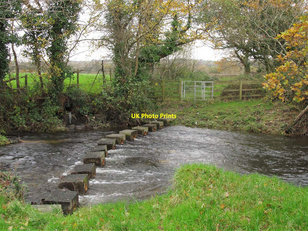 Photo 6"x4" Stepping Stones on the River Lliw Gorseinon c2014
