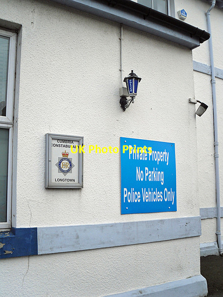 Photo 6"x4" Police blue lamp Longtown\/NY3868 c2015