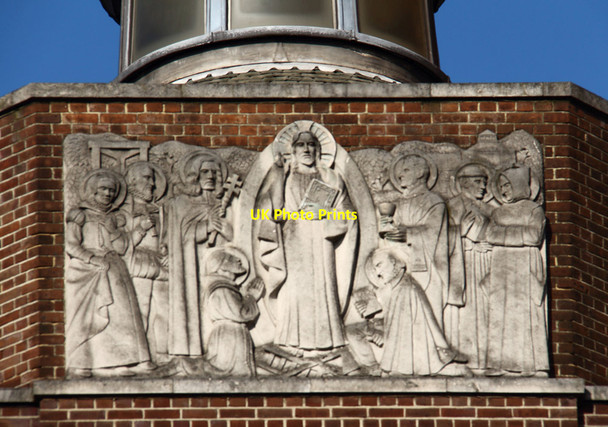 Photo 6"x4" Tyburn Convent, Hyde Park Place, W2 - Sculpture Westminster c2015