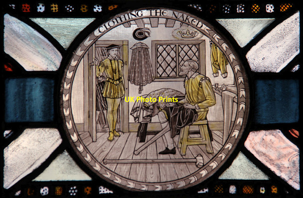 Photo 6"x4" Tyburn Convent, Hyde Park Place, W2 - Stained glass window Westminster c2015