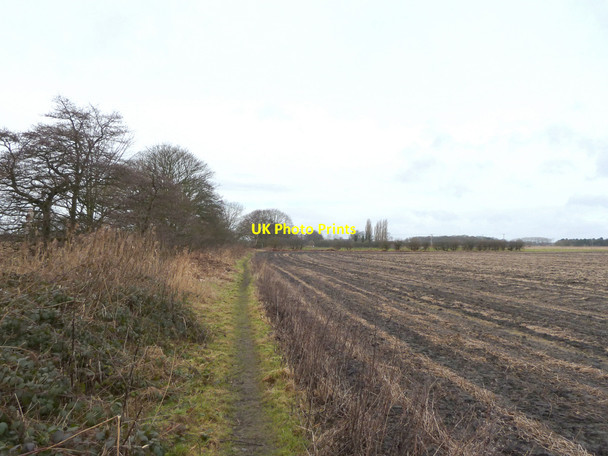 Photo 6"x4" Footpath to Watery Lane Farm, Windle from the A580 Denton's Green c2015