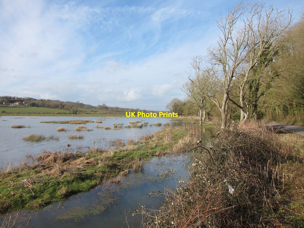 Photo 6"x4" Flooded field by Litlington Road Litlington\/TQ5201 c2015
