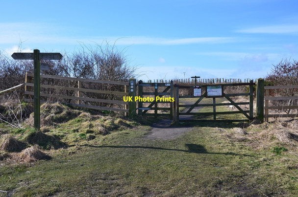Photo 6"x4" Gate for Hauxley Nature Reserve Amble c2015