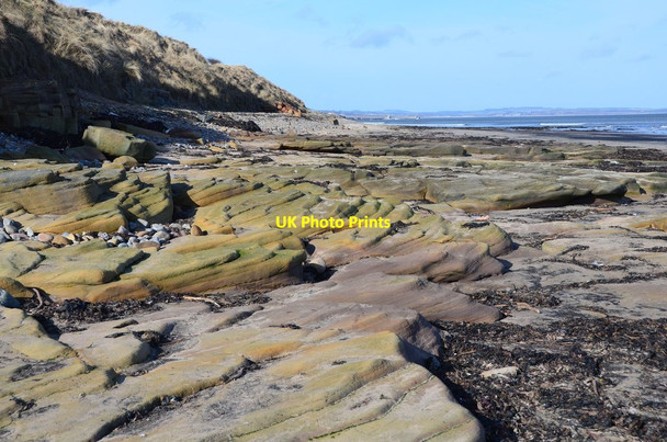 Photo 6"x4" Sandstone beach, High Hauxley Amble c2015