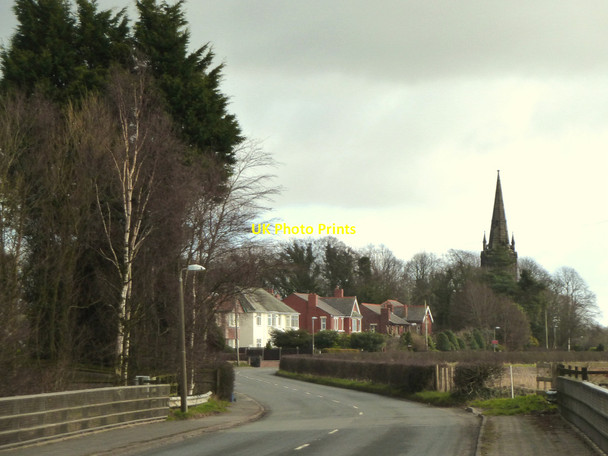 Photo 6"x4" Church Road, Bickerstaffe from the bridge over the M58 Bickerstaffe c2015