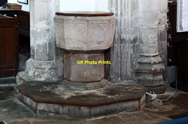 Photo 6"x4" St Peter & St Mary Magdalene, Fordham - Font Fordham\/TL6270 c2015