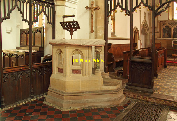 Photo 6"x4" St Peter, Snailwell - Pulpit Snailwell c2015