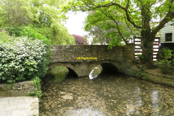 Photo 6"x4" Footbridge over the River Avon millstream Christchurch\/SZ1592 c2014