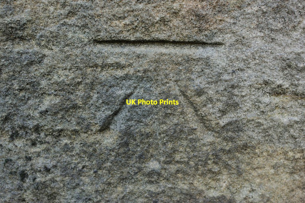 Photo 6"x4" Cut Bench Mark, Adel Church Adel c2015