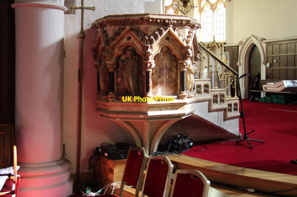 Photo 6"x4" St Luke, Redcliffe Gardens - Pulpit Kensington\/TQ2579 c2015