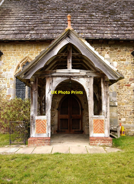 Photo 6"x4" Ockley church: the porch Ockley\/TQ1440 c2015