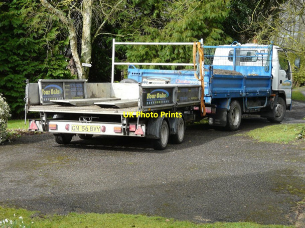 Photo 6"x4" Lorry and trailer Ridge Row c2015